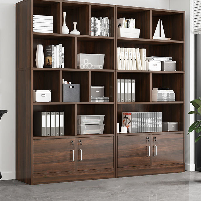 Modern Style Bookcase Engineer Wood Closed Back Bookshelf for Home