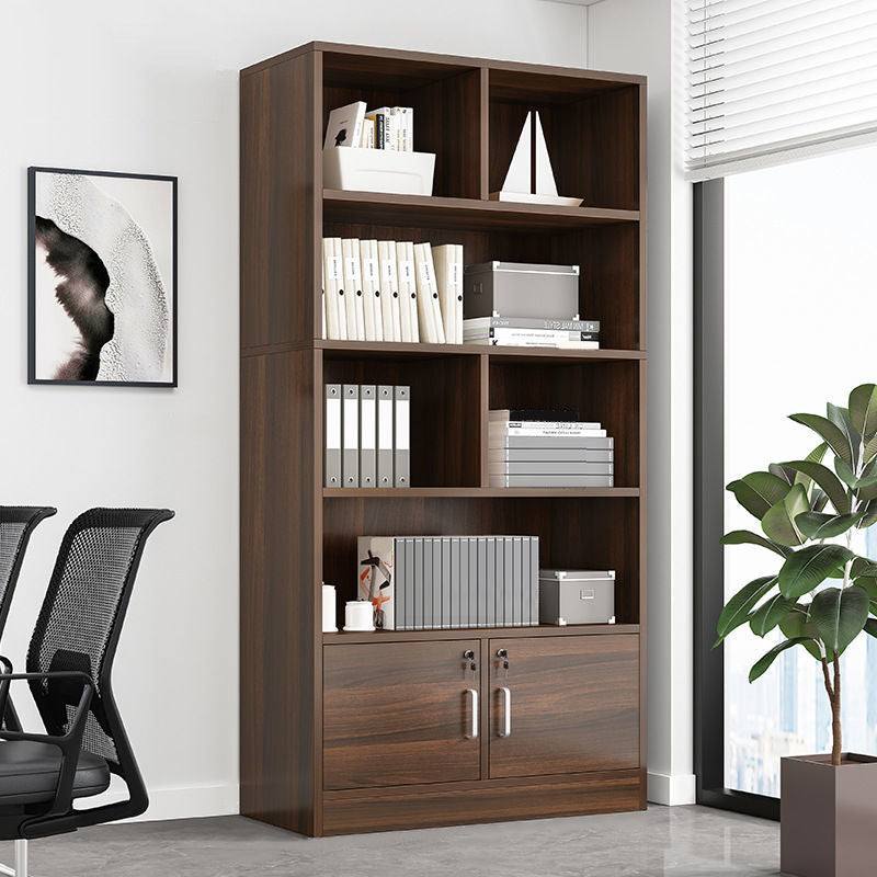 Modern Style Bookcase Engineer Wood Closed Back Bookshelf for Home