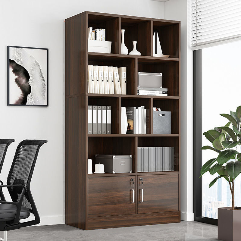 Modern Style Bookcase Engineer Wood Closed Back Bookshelf for Home
