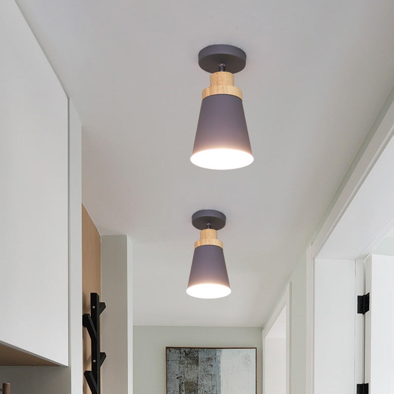Semi Mount Lighting Modern Style Metal Semi Flush Light Fixture