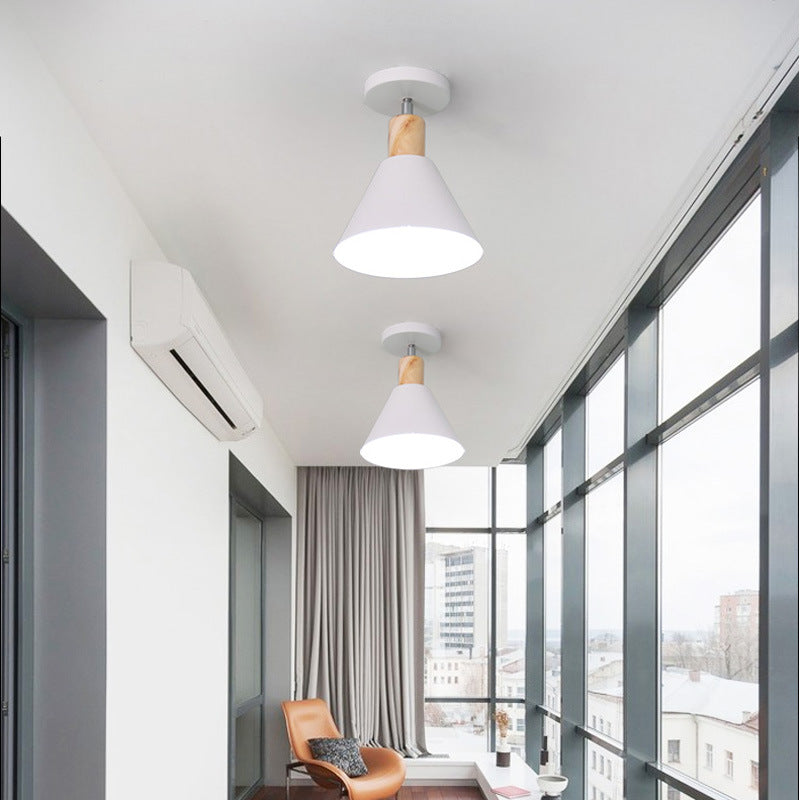 Semi Mount Lighting Modern Style Metal Semi Flush Light Fixture
