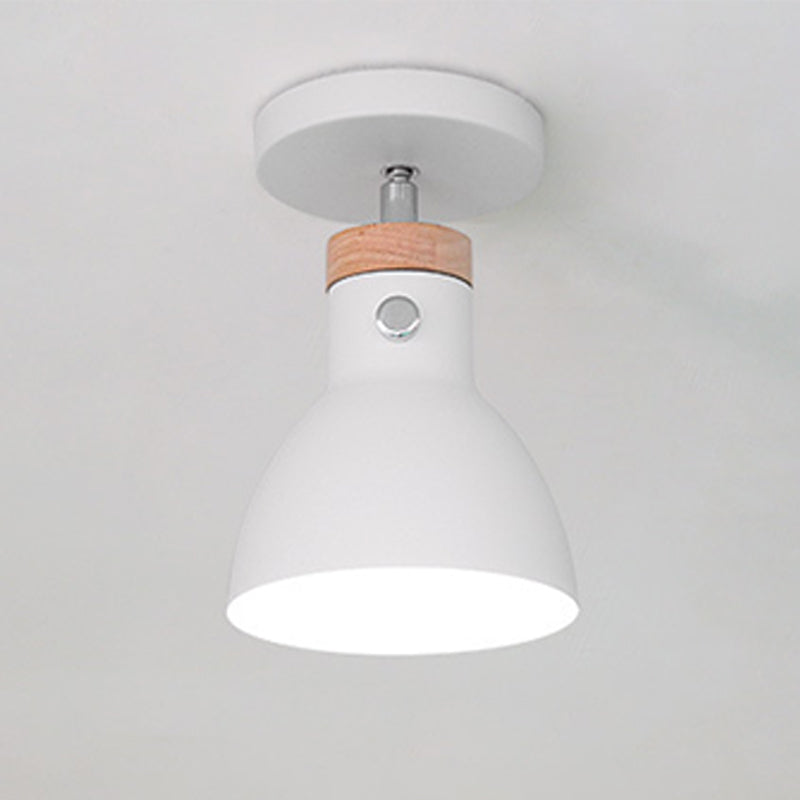 Semi Mount Lighting Modern Style Metal Semi Flush Light Fixture