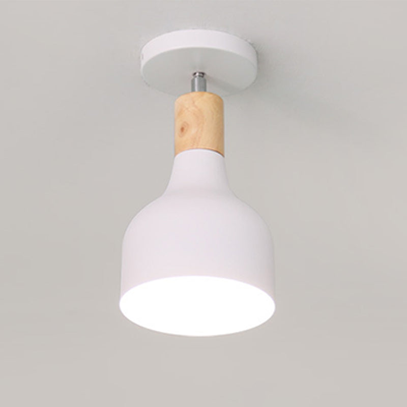 Semi Mount Lighting Modern Style Metal Semi Flush Light Fixture