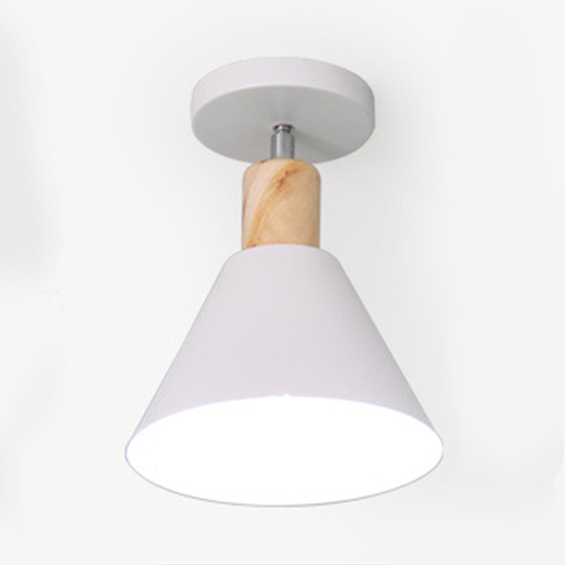 Semi Mount Lighting Modern Style Metal Semi Flush Light Fixture