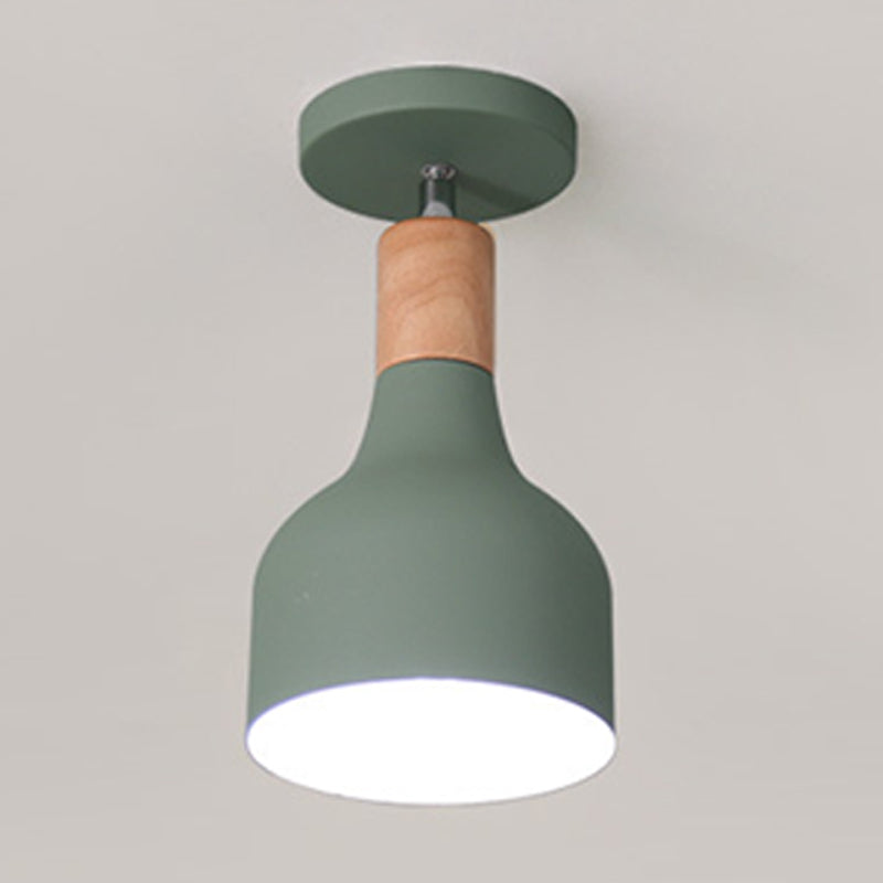 Semi Mount Lighting Modern Style Metal Semi Flush Light Fixture