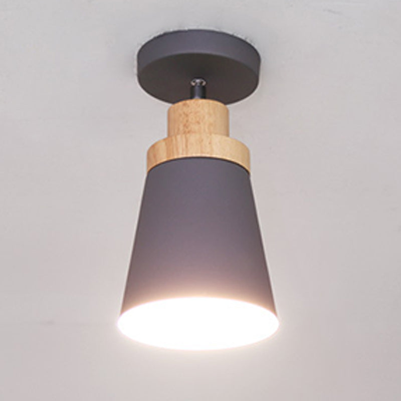 Semi Mount Lighting Modern Style Metal Semi Flush Light Fixture