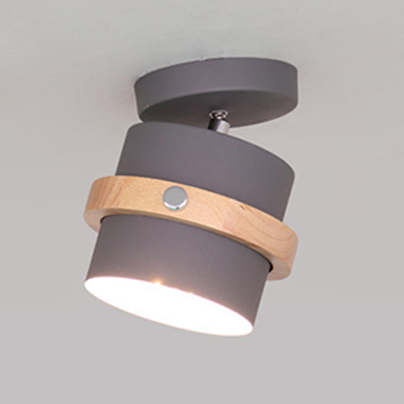 Semi Mount Lighting Modern Style Metal Semi Flush Light Fixture