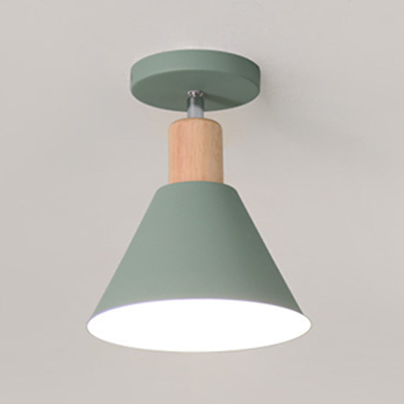 Semi Mount Lighting Modern Style Metal Semi Flush Light Fixture