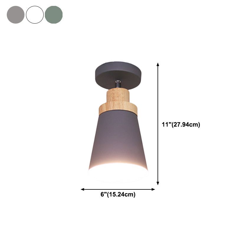 Semi Mount Lighting Modern Style Metal Semi Flush Light Fixture