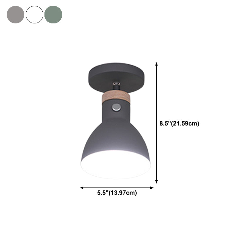 Semi Mount Lighting Modern Style Metal Semi Flush Light Fixture