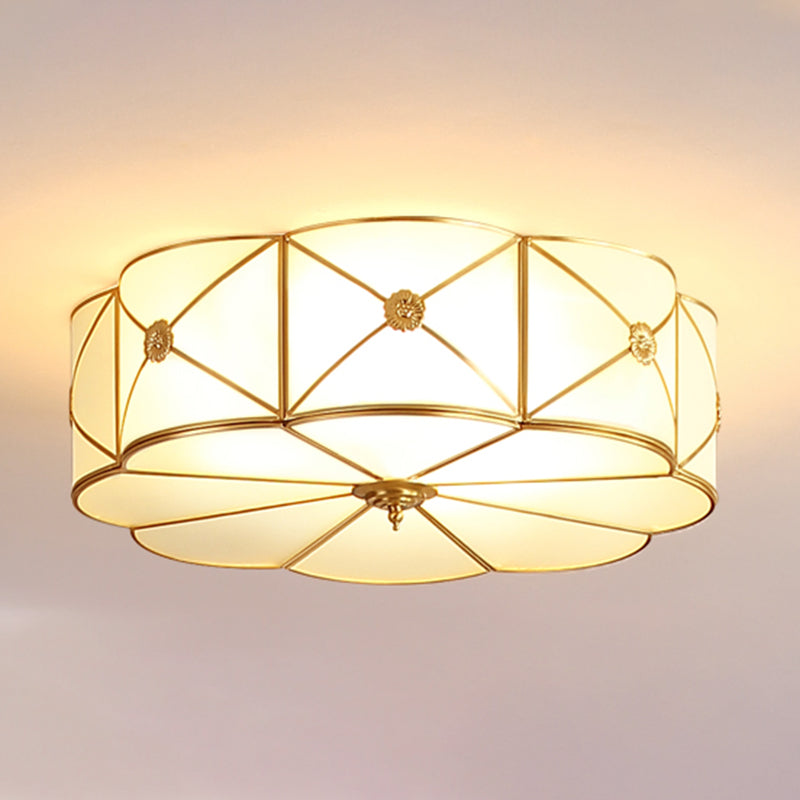 Glass Shaded Ceiling Light Fixture Modern LED Ceiling Flush Mount
