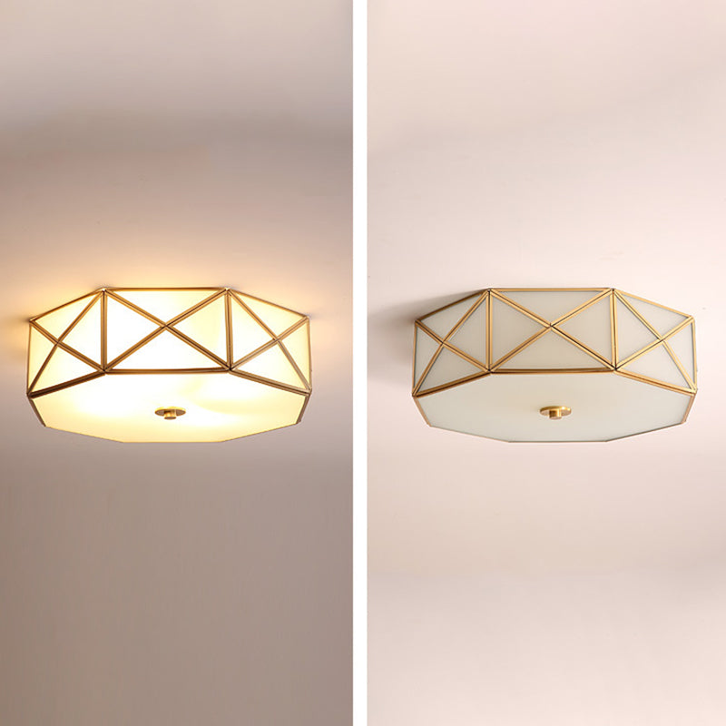 Glass Shaded Ceiling Light Fixture Modern LED Ceiling Flush Mount