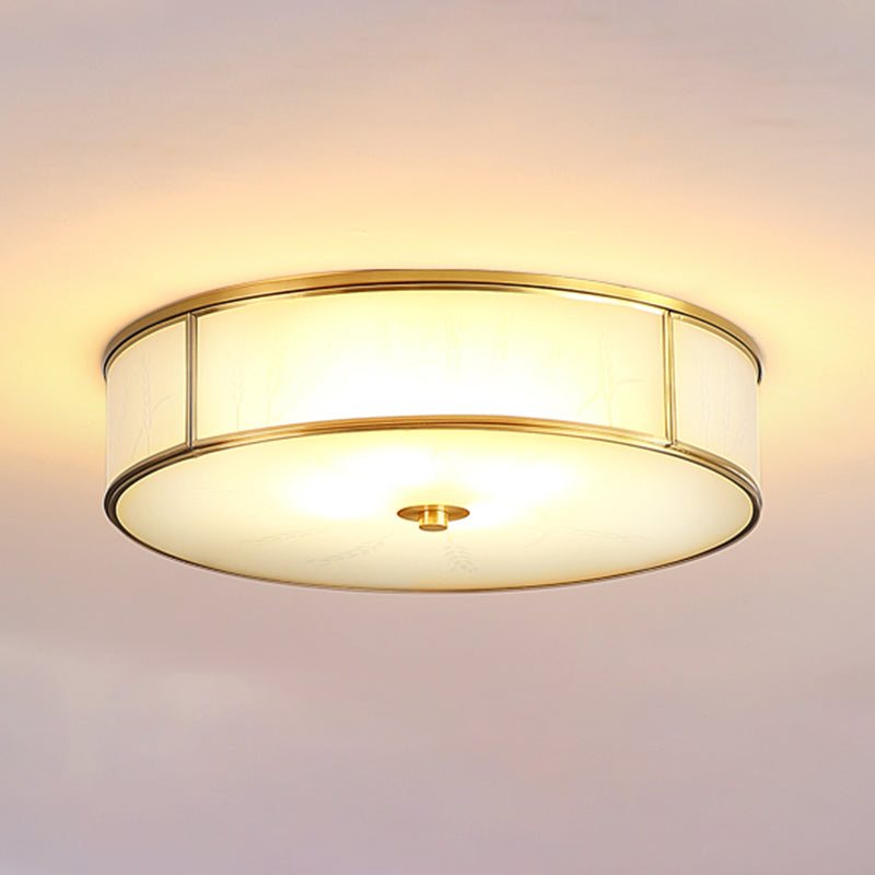 Glass Shaded Ceiling Light Fixture Modern LED Ceiling Flush Mount