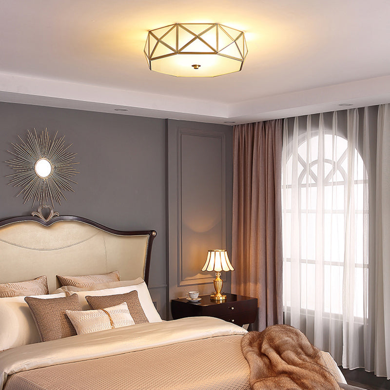 Glass Shaded Ceiling Light Fixture Modern LED Ceiling Flush Mount