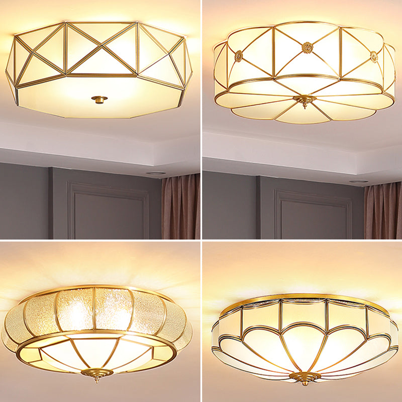 Glass Shaded Ceiling Light Fixture Modern LED Ceiling Flush Mount