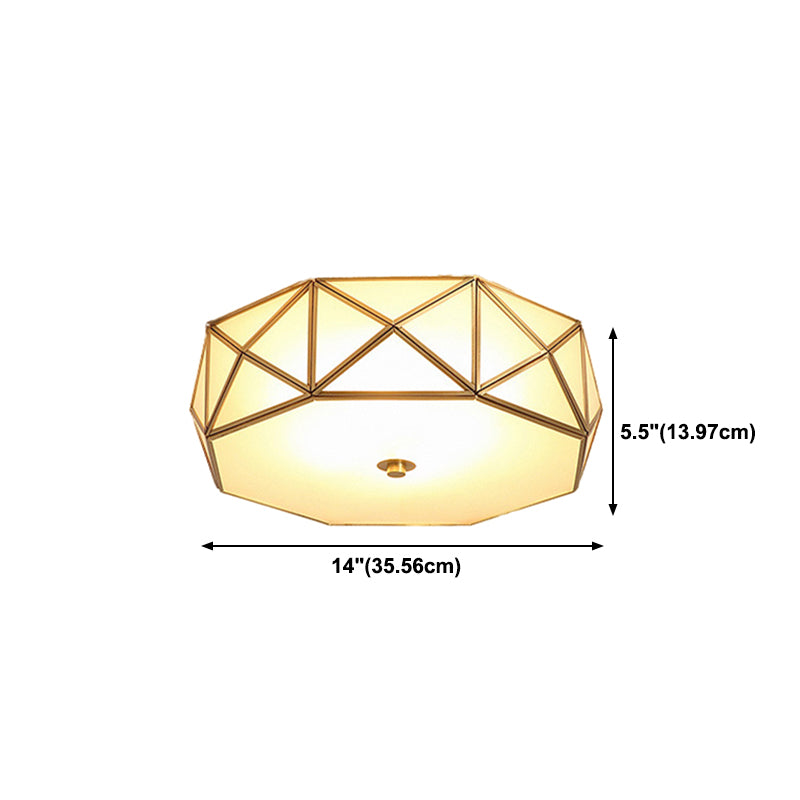 Glass Shaded Ceiling Light Fixture Modern LED Ceiling Flush Mount