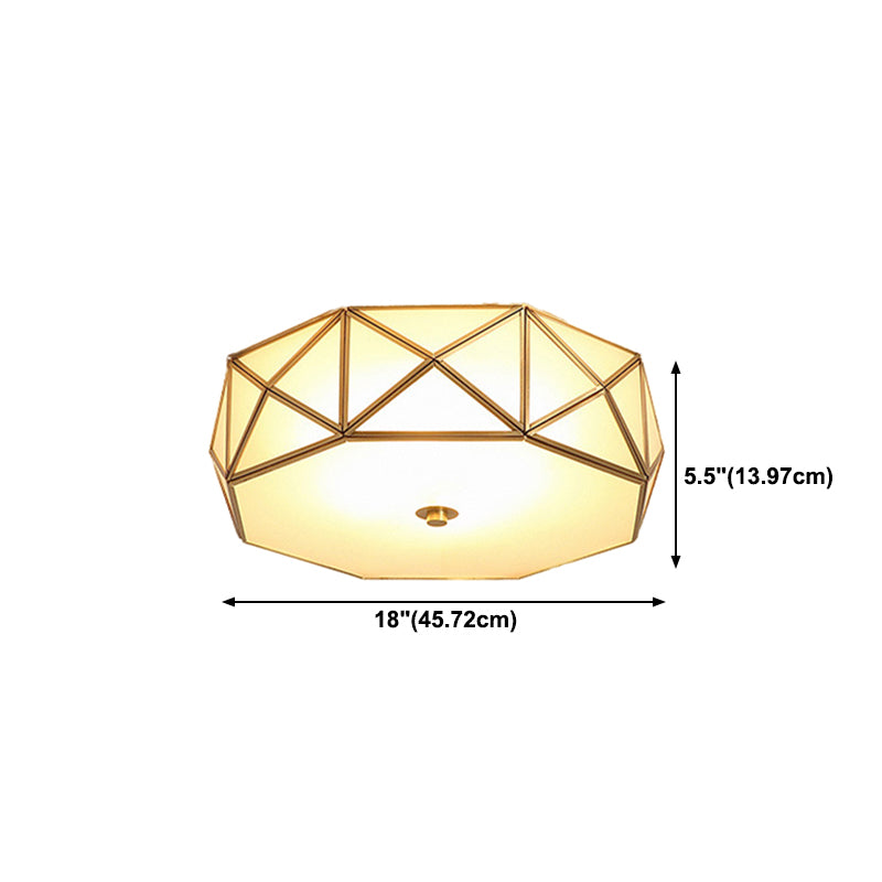 Glass Shaded Ceiling Light Fixture Modern LED Ceiling Flush Mount