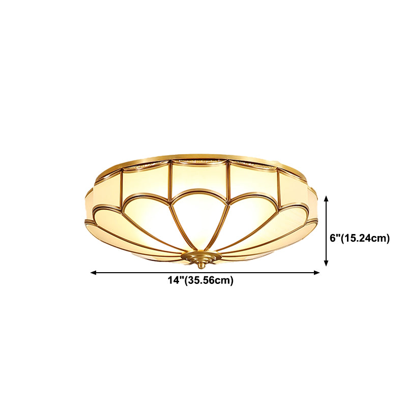 Glass Shaded Ceiling Light Fixture Modern LED Ceiling Flush Mount