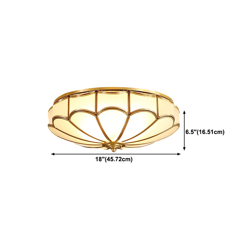 Glass Shaded Ceiling Light Fixture Modern LED Ceiling Flush Mount