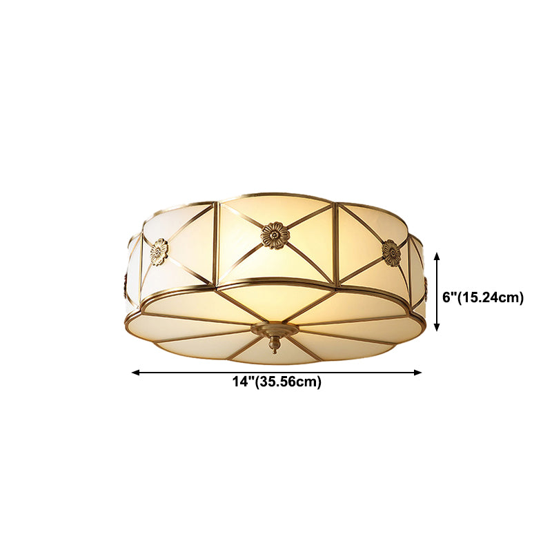 Glass Shaded Ceiling Light Fixture Modern LED Ceiling Flush Mount