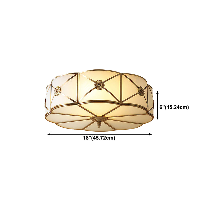 Glass Shaded Ceiling Light Fixture Modern LED Ceiling Flush Mount
