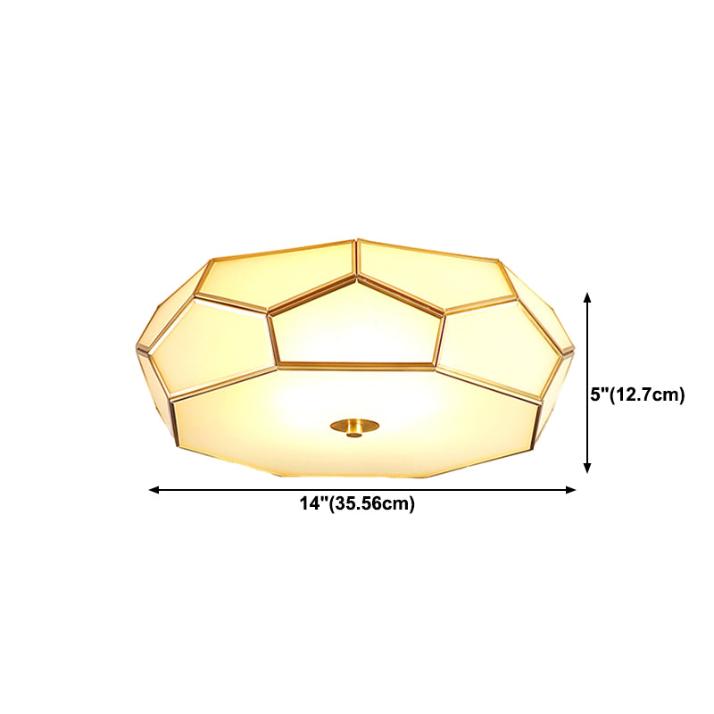 Glass Shaded Ceiling Light Fixture Modern LED Ceiling Flush Mount
