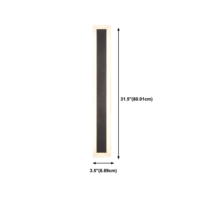 Strip Shape LED Wall Mount Light Modern Style Wall Light with Acrylic Shade for Outdoor