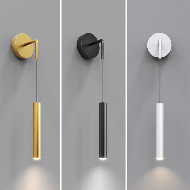 Cylinder Shape Metal Wall Lighting Idea Modern Style 1 Light Wall Mounted Lamp