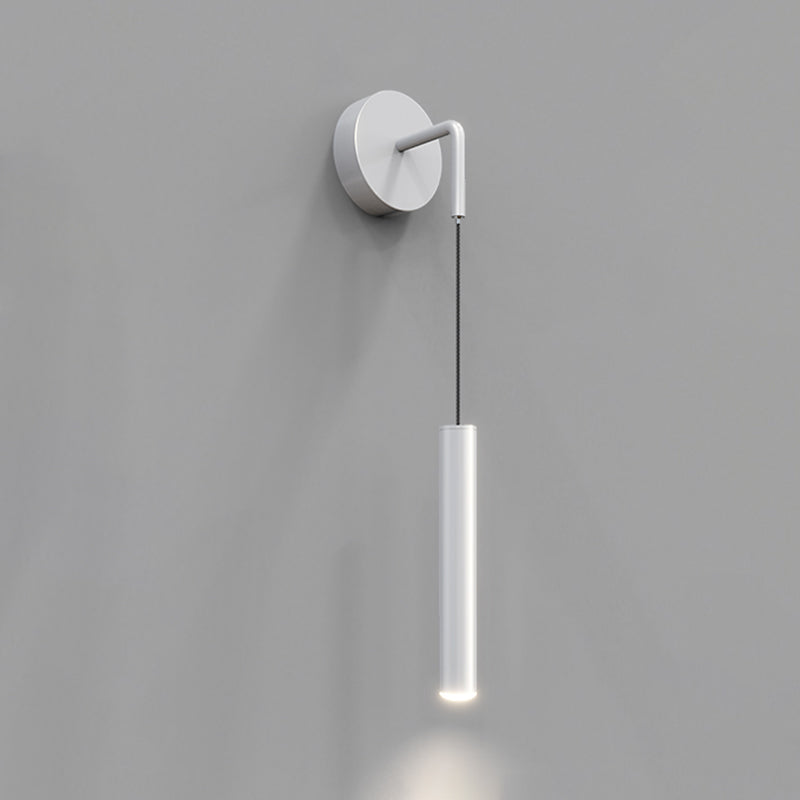 Cylinder Shape Metal Wall Lighting Idea Modern Style 1 Light Wall Mounted Lamp