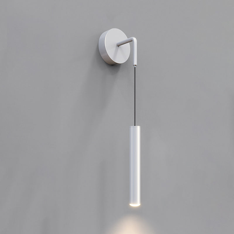 Cylinder Shape Metal Wall Lighting Idea Modern Style 1 Light Wall Mounted Lamp