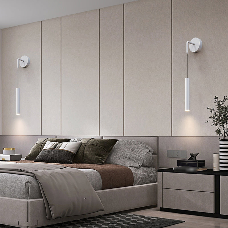 Cylinder Shape Metal Wall Lighting Idea Modern Style 1 Light Wall Mounted Lamp