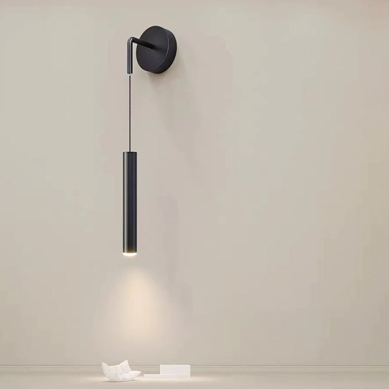Cylinder Shape Metal Wall Lighting Idea Modern Style 1 Light Wall Mounted Lamp