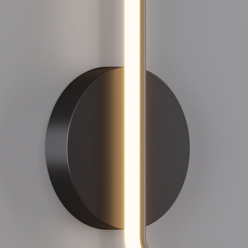Linear Shape Metal Wall Lighting Idea Modern Style 1 Light Wall Light Fixture