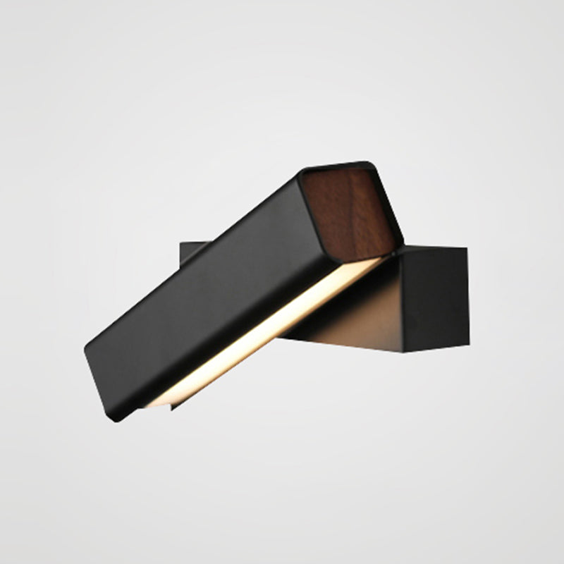 Rectangle Shape Metal Wall Lighting Idea Modern Style 1 Light Wall Light Fixture