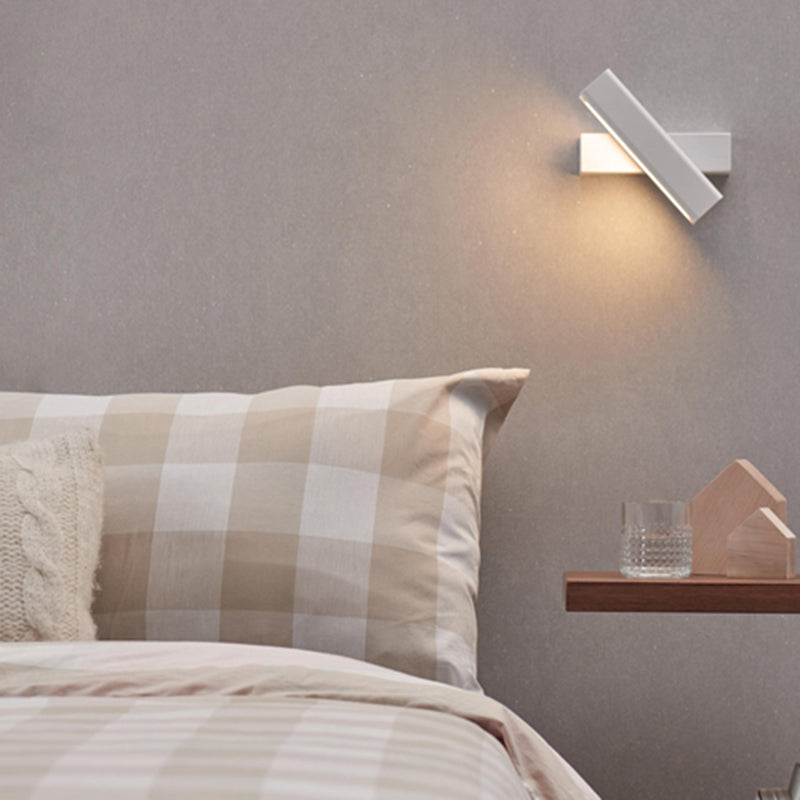Rectangle Shape Metal Wall Lighting Idea Modern Style 1 Light Wall Light Fixture