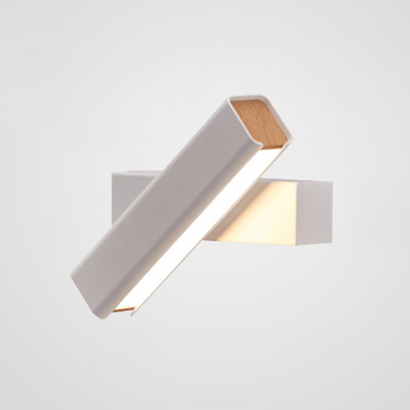 Rectangle Shape Metal Wall Lighting Idea Modern Style 1 Light Wall Light Fixture