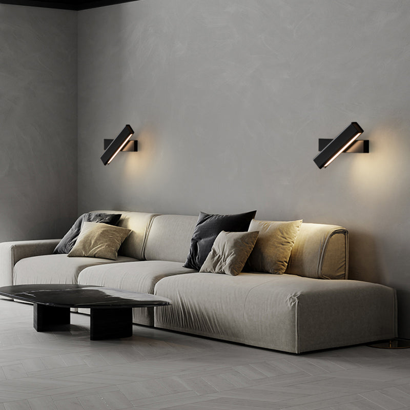 Rectangle Shape Metal Wall Lighting Idea Modern Style 1 Light Wall Light Fixture