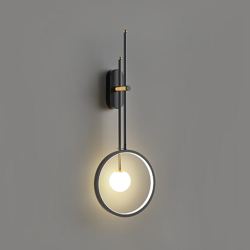 Black Wall Sconce Contemporary Style Wall Light Sconces Metal for Bedroom