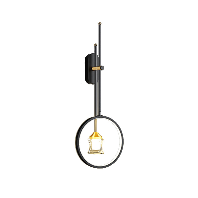 Black Wall Sconce Contemporary Style Wall Light Sconces Metal for Bedroom