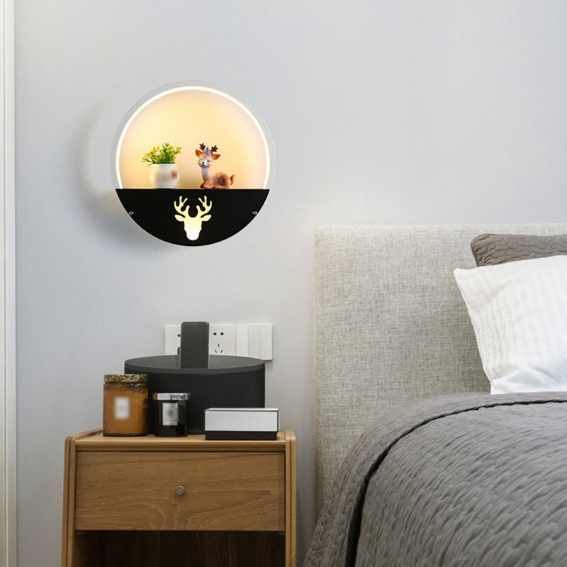 Geometry Shape Metal Wall Lighting Idea Kids Style 1 Light Wall Light Fixture