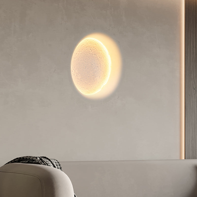 Modern Creative Style Wall Sconce Moon LED Wall Mount Light in White