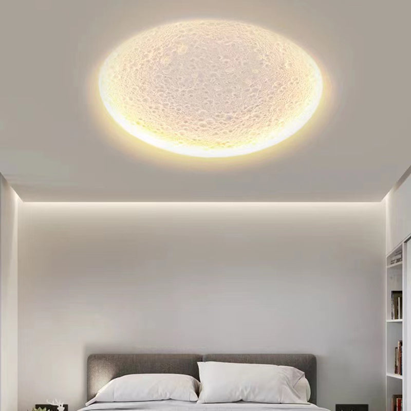 Modern Creative Style Wall Sconce Moon LED Wall Mount Light in White
