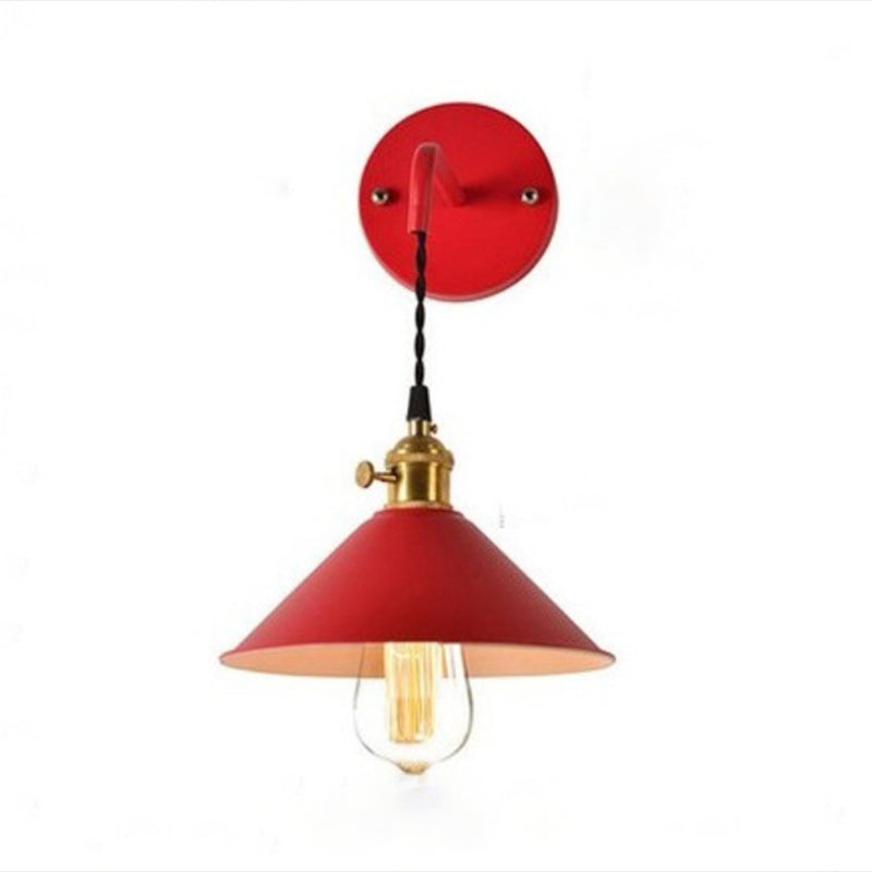 Modern Macaron Sconce Lighting Metal Geometric Wall Lamp for Bedroom