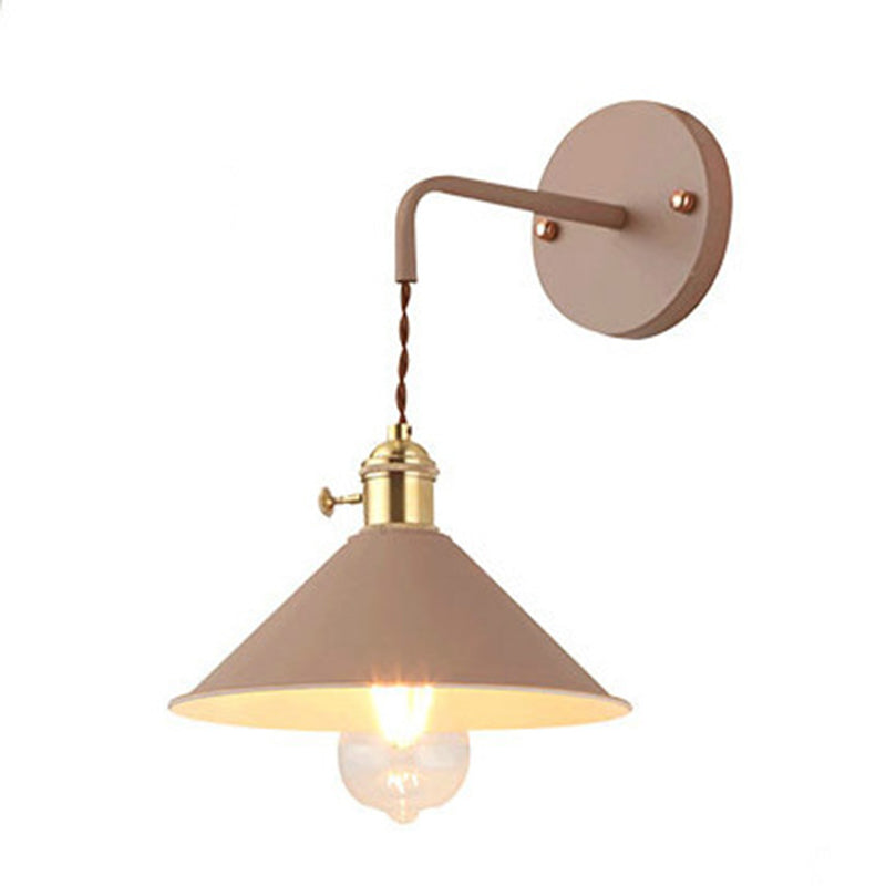 Modern Macaron Sconce Lighting Metal Geometric Wall Lamp for Bedroom