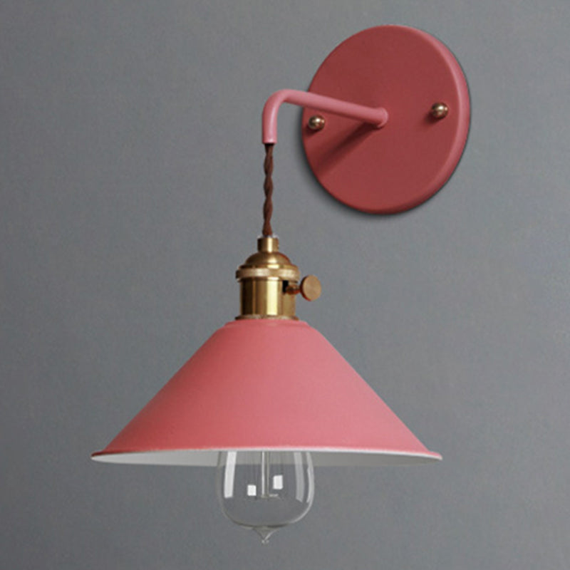 Modern Macaron Sconce Lighting Metal Geometric Wall Lamp for Bedroom