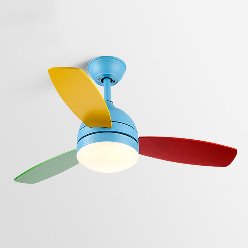 Metal Ceiling Fan Lighting Modern Style 1 Light Ceiling Fan Light for Bedroom