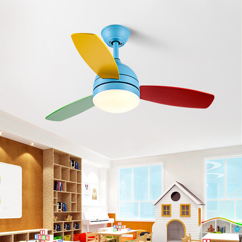 Metal Ceiling Fan Lighting Modern Style 1 Light Ceiling Fan Light for Bedroom