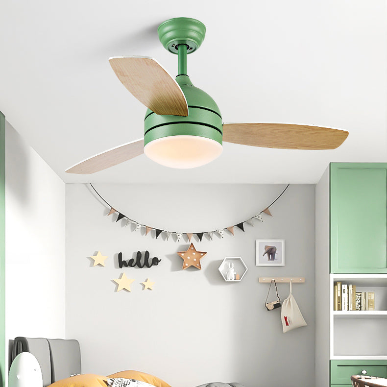 Metal Ceiling Fan Lighting Modern Style 1 Light Ceiling Fan Light for Bedroom