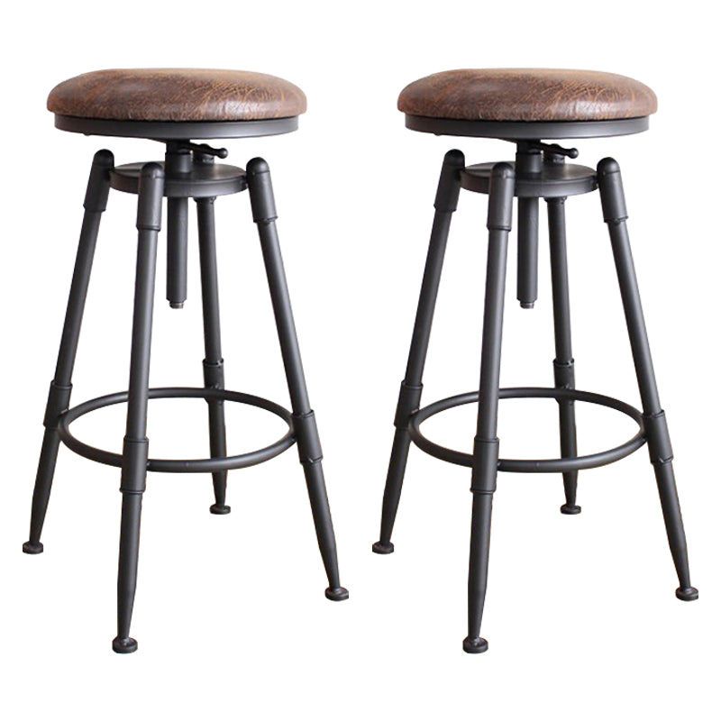 Rotating Barstool Industrial Style 4 Legs Bar Stool for Dining Room