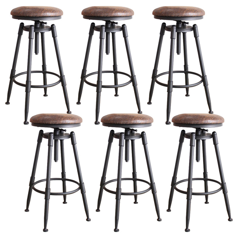 Rotating Barstool Industrial Style 4 Legs Bar Stool for Dining Room